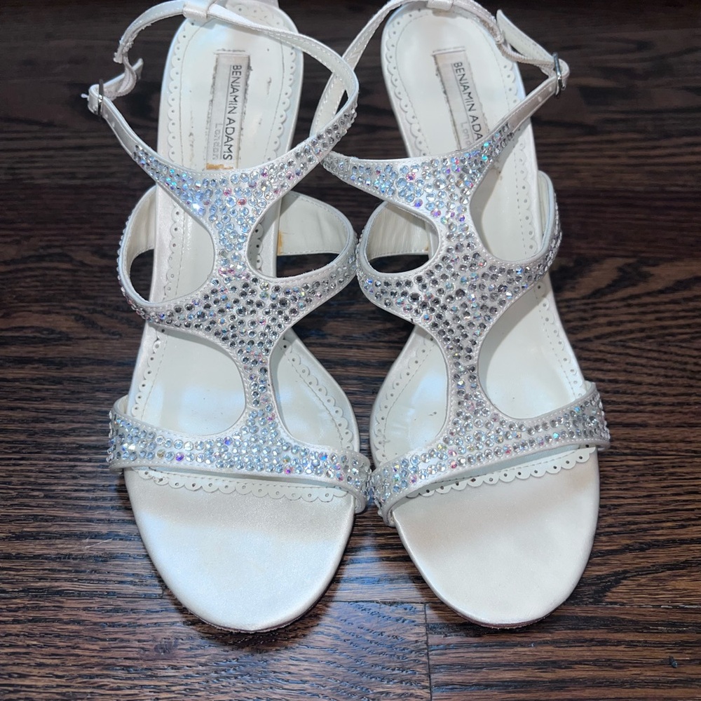 Benjamin Adams Glamorous Silver Rhinestone Heels